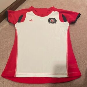 ADIDAS Chicago Fire t-shirt. Size kids large (14).